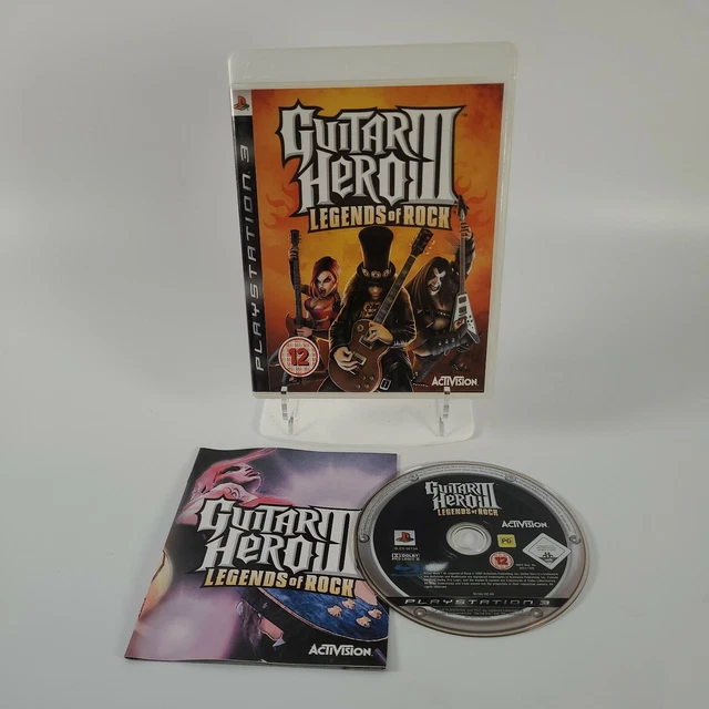 Guitar Hero III 3 Legends of Rock Playstation PS3 manuale videogioco musicale PAL