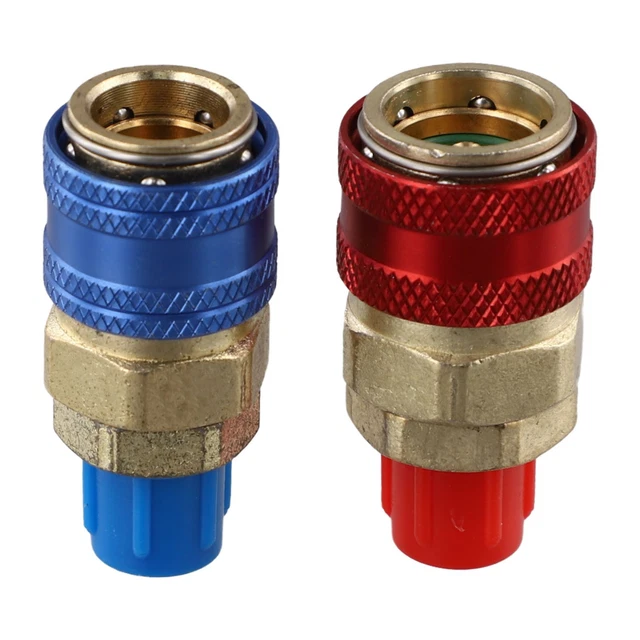 Adattatore Da R134A A R1234YF Per Aria Condizionata Auto - Set 2 Pezzi, Ottone, Per Ricarica AC