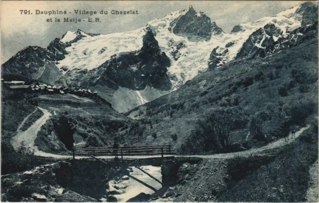 CPA LE CHAZELET LA GRAVE - Village du Chazelet et la Meije (1199048)