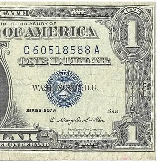 Series 1957B  ~ $1.00~ One Dollar Silver Certificate w/ Multiple Errors