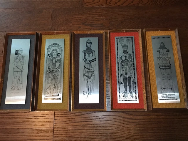 Connoisseur steel reproductions ENGLISH KNIGHTS Stainless Steel plate Lot of 5