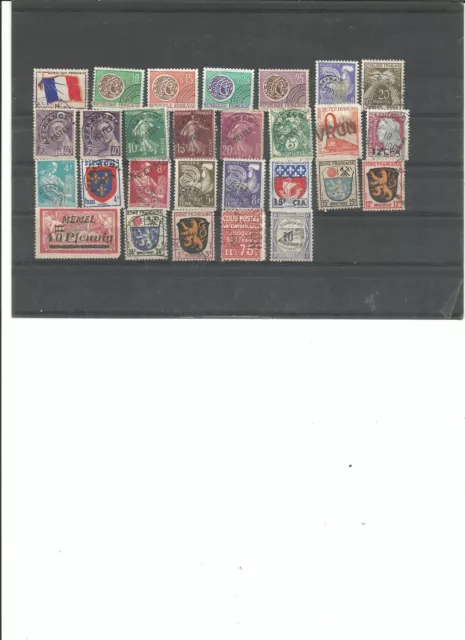 FRANCIA- Conjunto de series y sellos matasellados 1 (según foto)