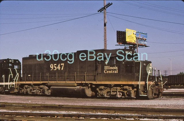 G Original Slide - IC Illinois Central GP38AC 9547 Chicago IL 1989