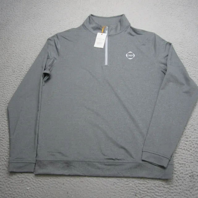 Peter Millar Perth Performance Quarter Zip Mens Medium Gray Crown Sport Golf