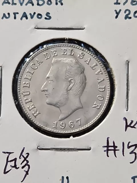 EL Salvador 5 Centavos Coin, 1967 copper-nickel KM-134