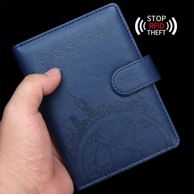 Card Holder Leather Passport Holder Passport Bag RFID Wallet Travel Cover Case