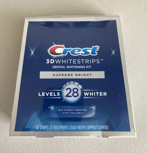 CREST 3D WHITESTRIPS Supreme Bright 28 Levels Whiter 42 Strips/21