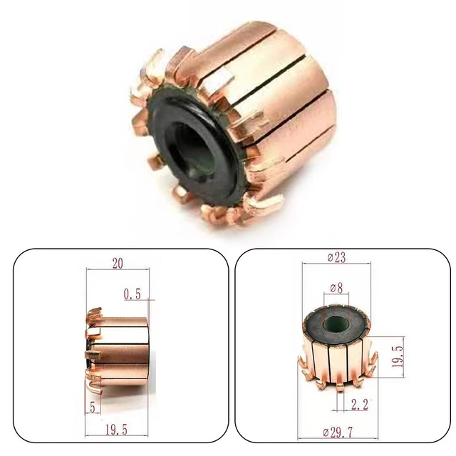 Nuovissimo commutatore trasmissione di potenza argento rame 12P denti 8x23x19,5 mm