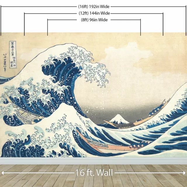 Peinture murale murale The Great Wave off Kanagawa par Katsushika Hokusai. #6121 3