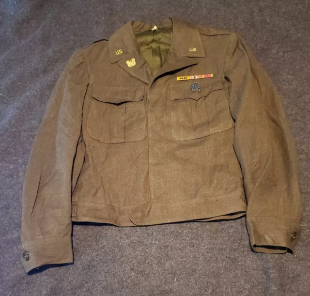 WW2 US ARMY Ike Jacket wool Original 1945 Military Vintage 38L $49.99 ...