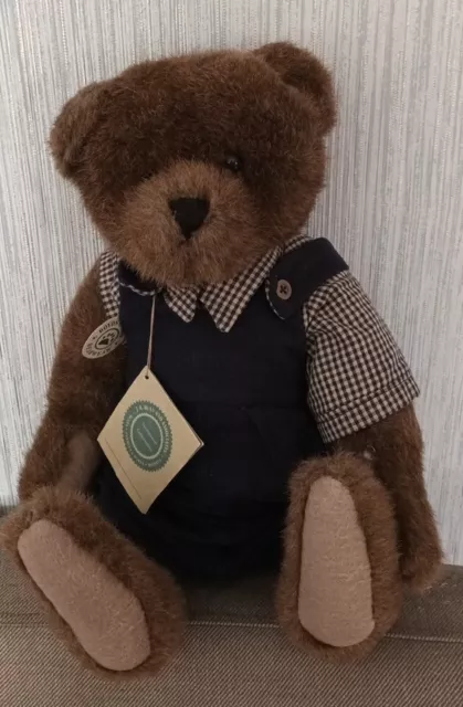 Boyds Bears & Friends Tags Vintage Overalls Boy Bear Dungarees