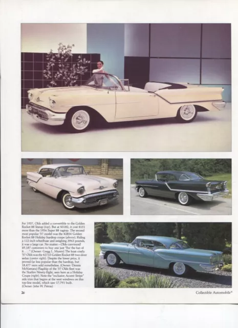 1957 - 1958 OLDSMOBILE 88 98 SUPER DYNAMIC STARFIRE 17 pg Article