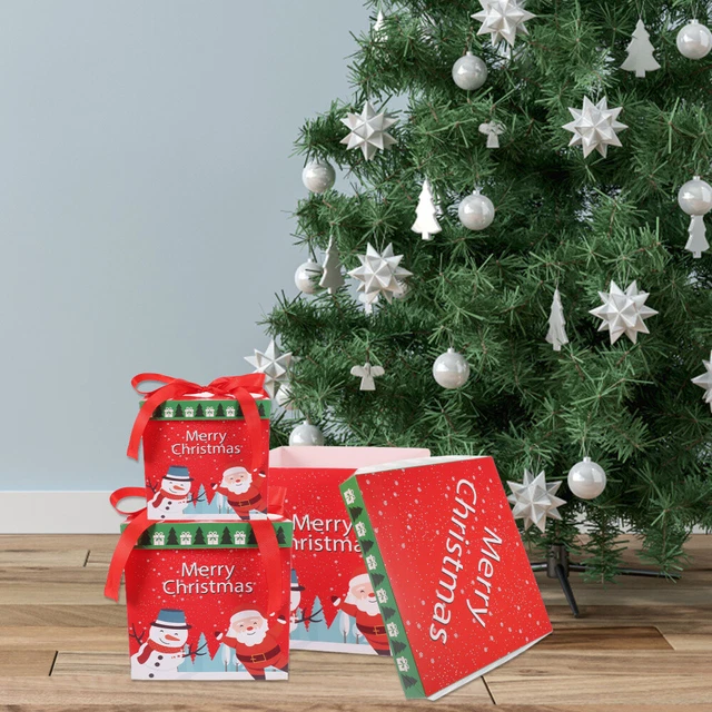 3 pz scatole di Natale scatole regalo di Natale scatole caramelle natalizie Natale