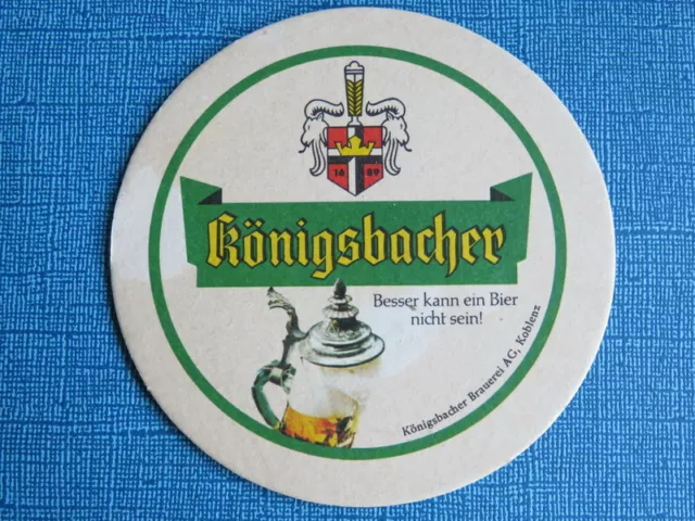 Beer Bierdeckel Pub Coaster ~ Konigsbacher ~ Koblenz, Germany Brewery ~ Est 1689