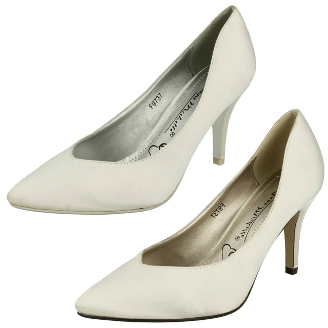 Escarpins Satin Femme Anne Michelle - Talons élégants Avec Bride Cheville, Idéaux Soirée