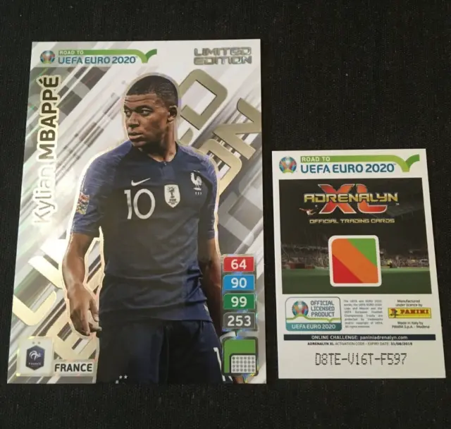 Panini Adrenalyn Xl Road To Euro 2020 Xxl Card Kilian Mbappe Rookie Collector