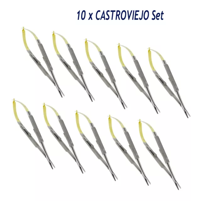 10 Professional Castroviejo Surgical Needle Holder Micro Surgery Tools