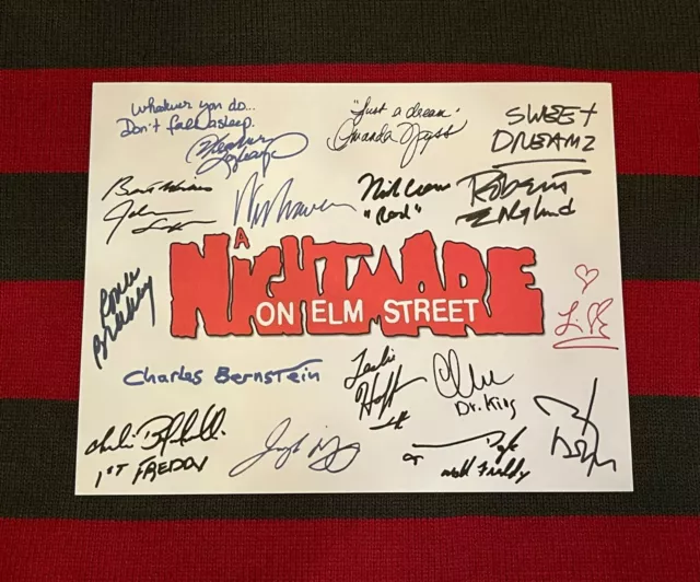A Nightmare On Elm Street Title Card- Cast-Signed- 8.5x11- Autograph Reprints