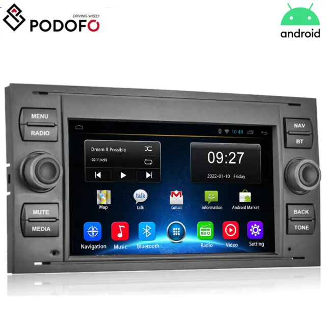 Für Ford Focus Mondeo C/S-MAX Galaxy Kuga 2+32G 7" 2Din Autoradio GPS Navi BT FM