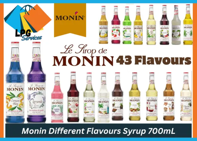 Monin Different Flavours Syrup 700mL AU FREE DELIVERY