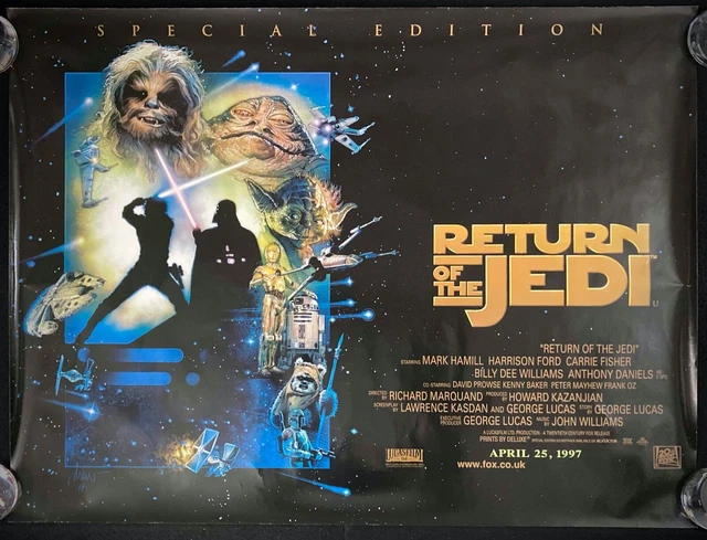 Return of the Jedi Original Quad Movie Poster 1997 Special Edition RR Star Wars