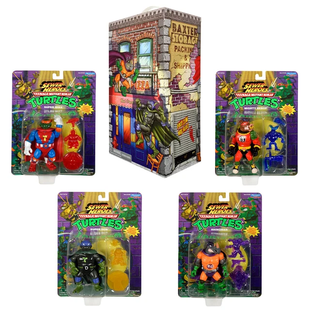Teenage Mutant Ninja Turtles - Sewer Heroes Action Figures Set - 4 Playmates NEW