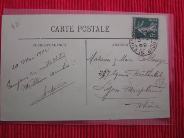 Cpa Written Stamp Saint Etienne Fontaine De La Place Badouillere 42 Loire 2