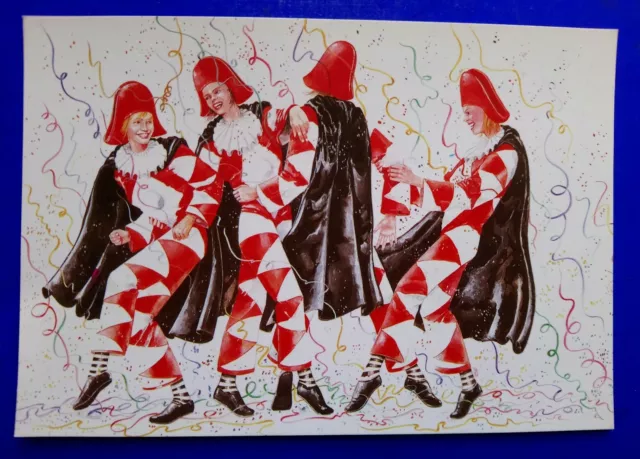 🔵 Cartolina Carnevale Di Viareggio 1988 Una Festa Trascinante Maschere 🎭 🤣