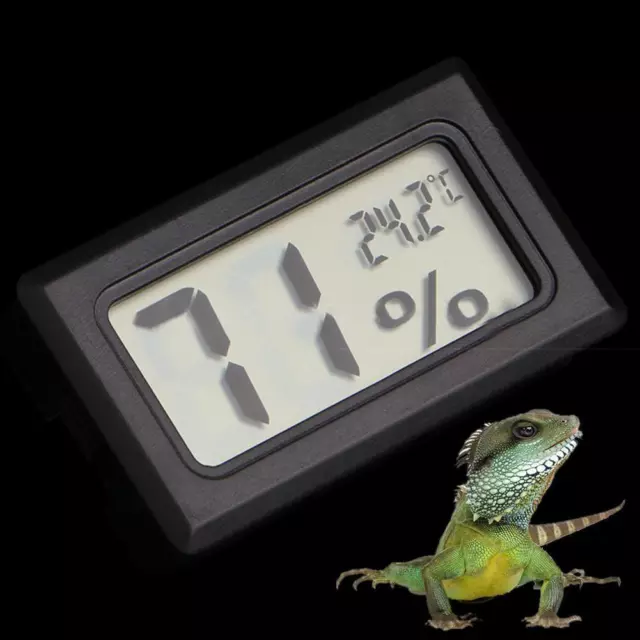 Digital LCD Thermometer Hygrometer for Vivariums and Reptiles фω