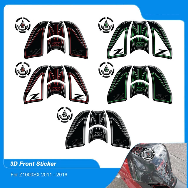 For 2011-2016 Kawasaki Z1000SX 3D Gel Fuel Tank Front Side Decal Sticker Pad