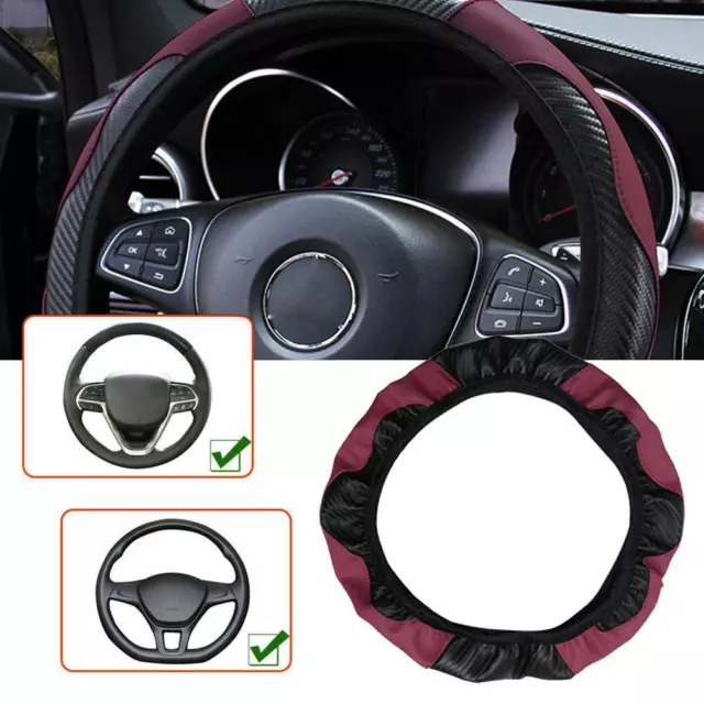 Leather Car Steering Wheel Cover Anti slip Accessories Universal Hot D7