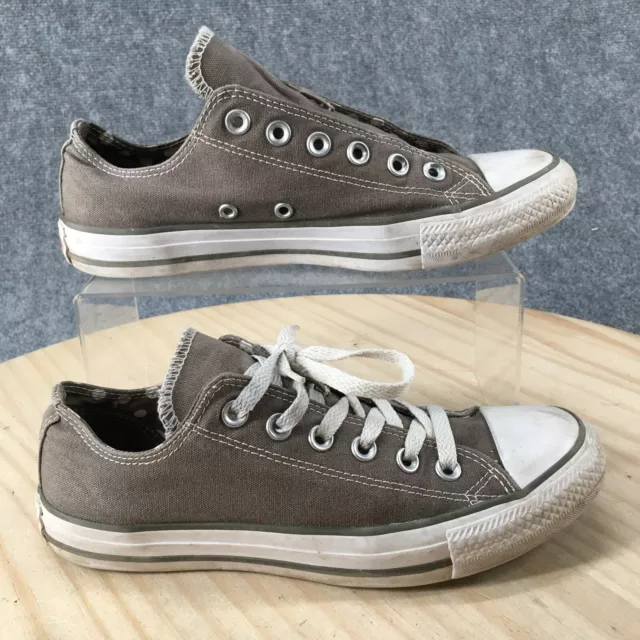 Converse Shoes Womens 8 Cap Toe Casual Sneakers Gray Fabric Lace Up Low Top