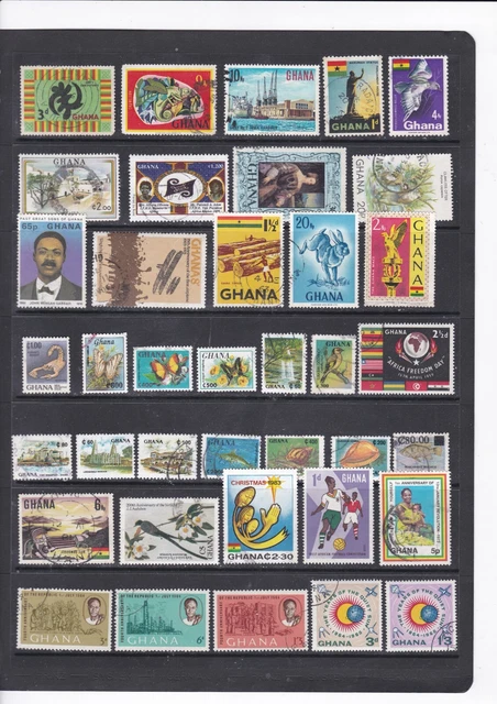 GHANA POSTAGE STAMPS 1960/1970s Used Selection Clean Issues 38v £0.50 ...