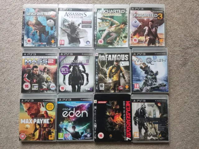 Sony PS3 games bundle joblot (Uncharted, Max Payne, Metal gear solid)