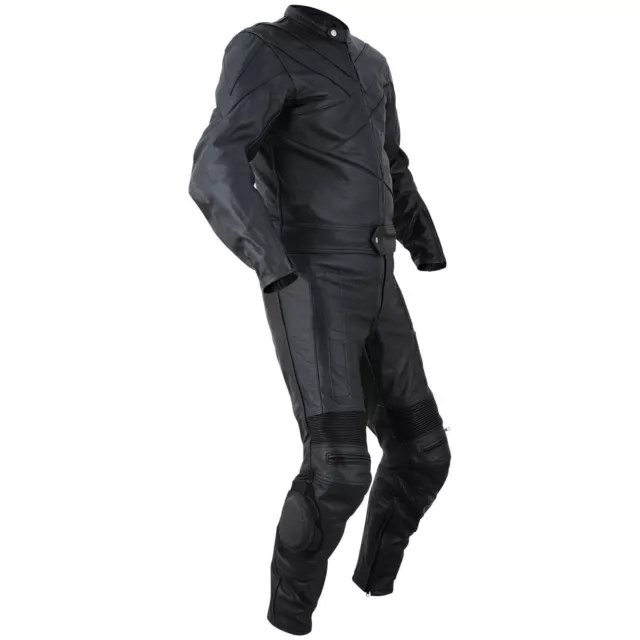 Mens A Grade Leather Motorcycle 2PC Suit Motorbike Rider Racing Armour Sports AB