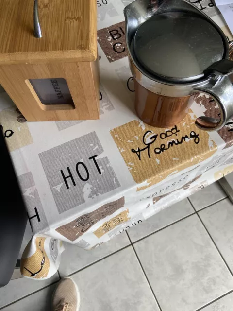 Antike echt Holz Große Kaffee Behälter mit Große Thermos