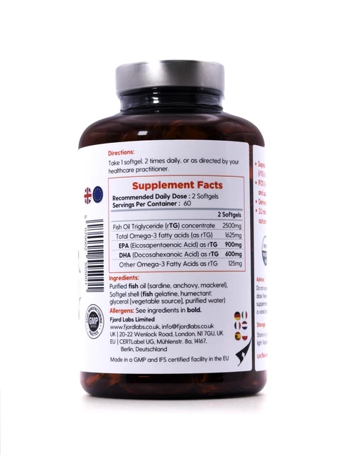 Epa 3 OMEGA-3 TG FORM | IFOS Certified | 900mg EPA + 600mg DHA | 120 Softgels ...