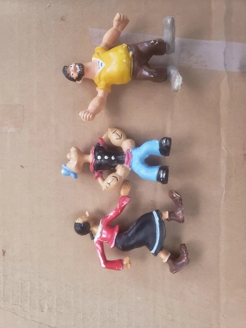 Lot De 2 Figurines Vintage POPEYE Et GONTRAN Années 80 - Souples, Creuses, Occasion