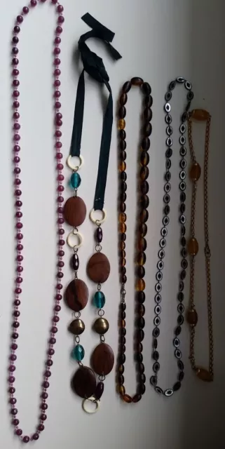 job lot jewellery 5 necklace Bundles