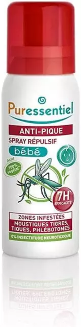 Puressentiel - anti Pique - Spray Répulsif Et Apaisant Bébé - Anti-Moustiques- Z 2