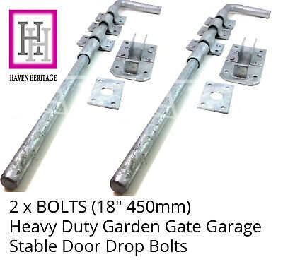 800mm LONG 14mm DIA HEAVY DUTY DROP STABLE BOLT DOOR GATE GARAGE SHED BARN SOLID 