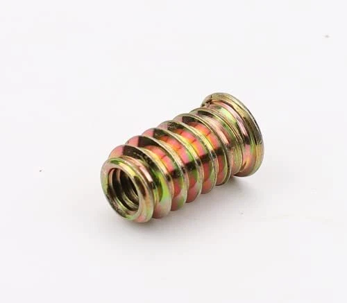 80PCS M6x20mm Threaded Inserts for Wood Carbon Steel Furniture Screws Nut Ins...
