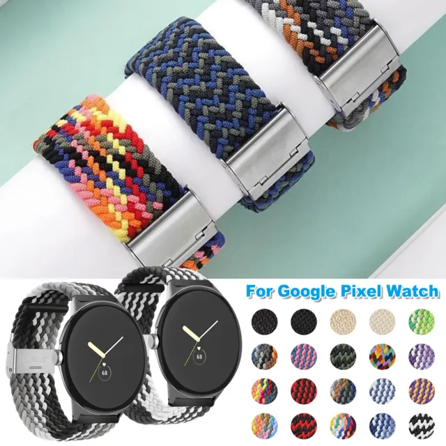 Replacement For Google Pixel Watch Band Nylon Elastic Braided Bracelet Strap NEW