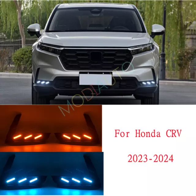 FOR HONDA CRV CRV 20232024 3Color Led DRL Front Fog Light Lamp 2pcs