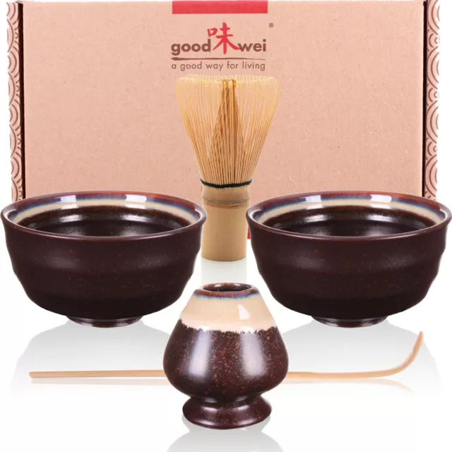 Matcha-Set "Kumo" Duo mit Besenhalter