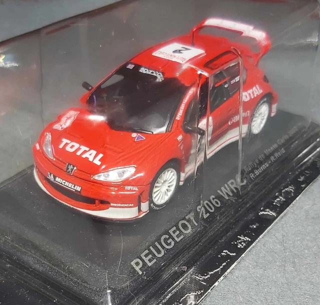 Modellino Norev 1/64 Peugeot 206 WRC N°1 Loeb - Blu Metallizzato
