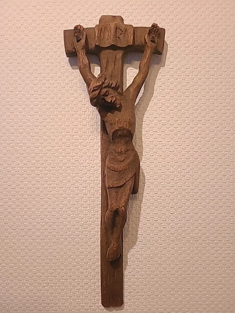 Holzkreuz Mit Gebet Zum HL Michael – Lasergravur 15,2 Cm