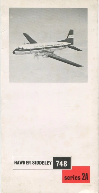 Hawker Siddeley Hs 748 Series 2A Manufacturers Sales Brochure Seat Maps
