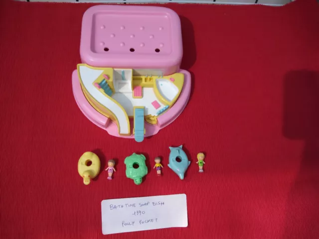 COMPLETO Polly Pocket Bathtime Soap Dish - Bluebird Toys 1990