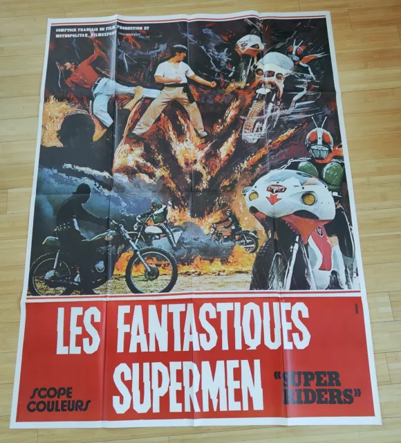 Affiche Cinema 120x160 les fantastiques Supermen super riders moto